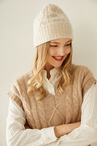 Cable-Knit Cashmere Beanie925303136665842