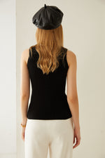 Load image into Gallery viewer, Mock-Neck Cashmere Vest
