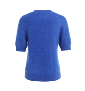 Fleecy Short-Sleeved Brushed Cashmere Top831293602332914