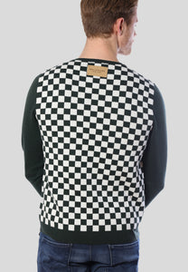 Checker Print Cashmere Merino Sweater1631718791512306