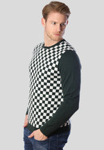 Charger l&#39;image dans la galerie, Merino Wool Cashmere | Winter Checkered Sweater | Checkered Long Sleeve | Bellemere New York
