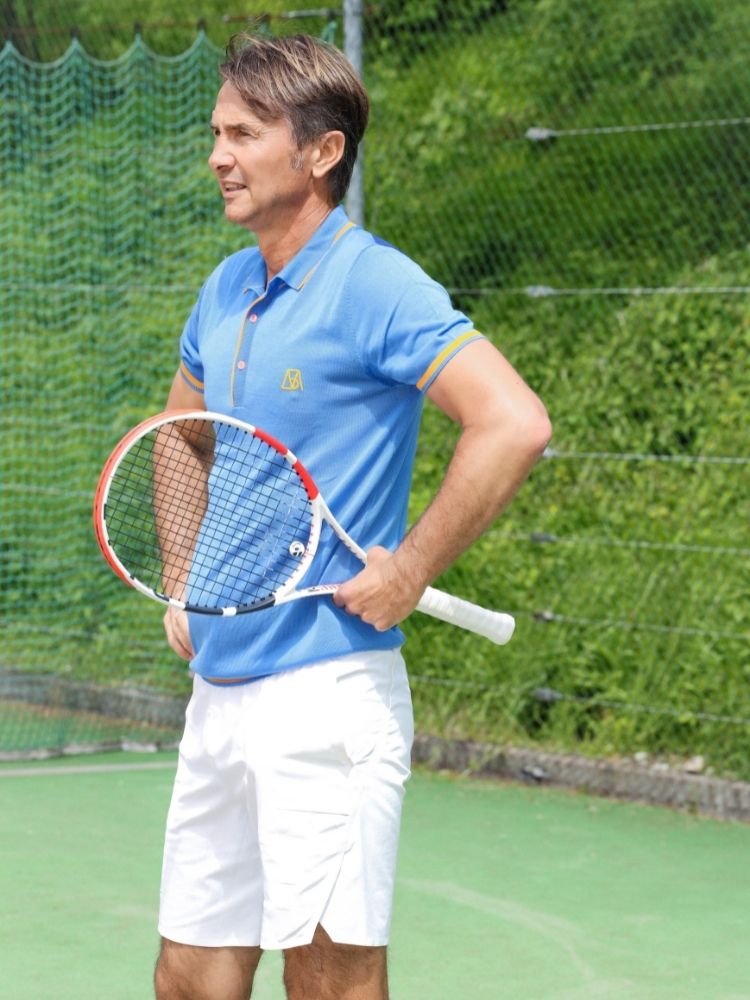 Men’s Two-Tone Contrast Tencel Polo | Blue Size S M L XL XXL | Bellemere New York 100% Sustainable Fashion | 100% Tencel | Tennis & Golf Polo Shirt